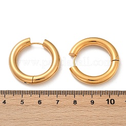 Orecchini a cerchio in acciaio inossidabile 202 lucidati&nbsp;EJEW-M106-02G-07