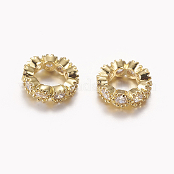 Perline zirconi micro pave  in ottone&nbsp;ZIRC-F001-109G-A