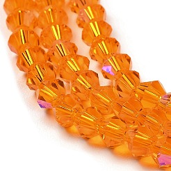 Transparentes perles de verre de galvanoplastie brins&nbsp;EGLA-A039-T3mm-L23