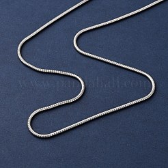 Colliers à chaîne serpent ronde en acier inoxydable 304 de 1 mm&nbsp;NJEW-P338-06P