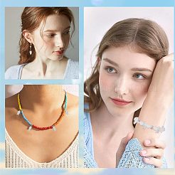 Kit fai da te per realizzare braccialetti elastici con perline a forma di pesce&nbsp;GLAA-SC0001-77B