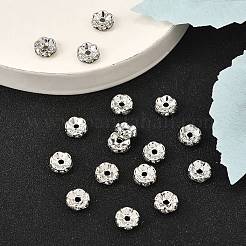 Messing Klasse A Kristall Strass Abstandsperlen&nbsp;RB-A006-8MM-N
