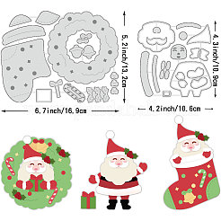 Père noël en acier au carbone Matrice de découpe de découpe pochoirs&nbsp;DIY-WH0309-1231