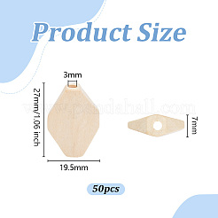 50 Stück Holzperlen&nbsp;WOOD-OC0004-17