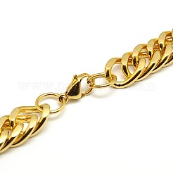 Collares de cadena de eslabones cubanos de acero inoxidable 304 de moda&nbsp;STAS-A028-N063G