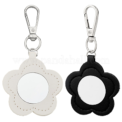 2 pendentif décoratif en cuir PU 2 couleurs&nbsp;HJEW-CL0001-16A
