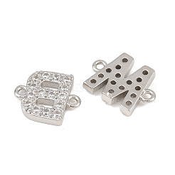 26 Stück 26 Stile Messing Micro Pavé klare Zirkonia Verbinder Charms&nbsp;KK-C160-02P