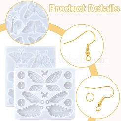 2 Stück 2 Stile DIY Schmetterling Ornament Silikonformen&nbsp;DIY-FS0010-05