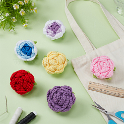 6 Stück 6 Farben 3D Rosengarn Stricken&nbsp;DIY-FG0007-32