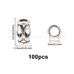 Lega stile tibetano cava grande buco perline&nbsp;TIBEB-FH0001-10AS-RS
