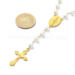 Glasperlen-Rosenkranz-Perlenketten&nbsp;NJEW-JN04340