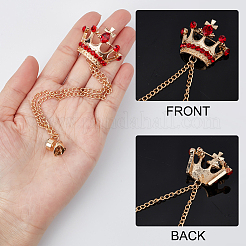Ahademaker 3 pièces couronne en strass 3 couleurs avec broche de chaînes de sécurité suspendues&nbsp;JEWB-GA0001-13