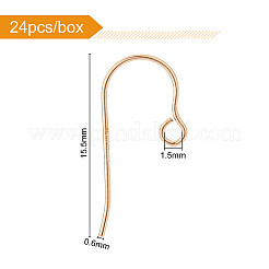 24 pezzi di ottone ganci orecchino&nbsp;KK-BC0006-99