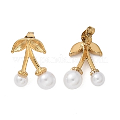 Pendientes de acero inoxidable 304 con forma de cereza&nbsp;EJEW-L287-066G