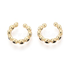 Manschettenohrringe mit Messingpavé und Zirkonia&nbsp;EJEW-T049-03A-G