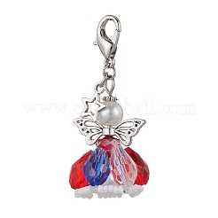 Decorazioni pendenti con perline di vetro a forma di angelo&nbsp;HJEW-MZ00201-03