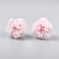 Strassperlen aus Polymerton mit geprägten Harzrosen&nbsp;RESI-T059-01A-02