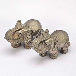 Elefante decorazioni di visualizzazione di pirite naturale&nbsp;G-A145-01A