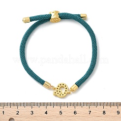 Bracelets réglables en nylon&nbsp;X-BJEW-C096-01G-17