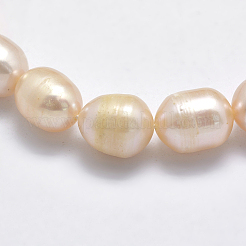 Brins de perles de culture d'eau douce naturelles&nbsp;PEAR-K003-26C-01