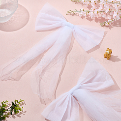 2 Stück 2 Stile Gaze Bowknot Ornamente&nbsp;AJEW-WR0003-04