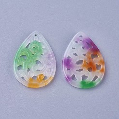 Pendentifs en jade blanc naturel sculpté&nbsp;G-L495-42