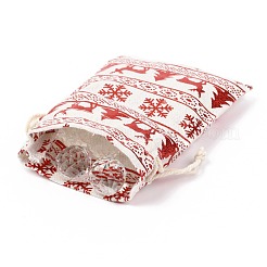Stoffbeutel aus Baumwollstoff mit Weihnachtsmotiv&nbsp;ABAG-H104-B12
