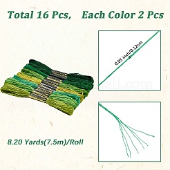 2 Beutel 6-fädiges Stickgarn aus Baumwolle&nbsp;DIY-DJ0005-18B