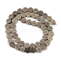 Brins de perles d'hématite non magnétiques synthétiques galvanisées&nbsp;G-K375-B02-08