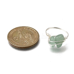 Bagues en perles tressées de pierres précieuses naturelles&nbsp;RJEW-TA00216-02