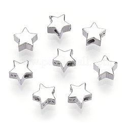 Rhodinierte 925 Sterlingsilberperlen&nbsp;STER-T004-76P