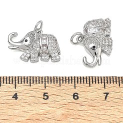 Pendentifs en laiton zircon cubique micro pavé noir&nbsp;CU-CBAB0CF-18P
