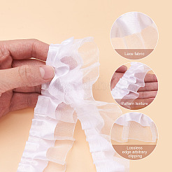 Rubans d'organza de satin plissé 2 couche&nbsp;PJ-TAC0004-02A
