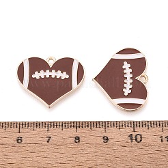 Colgantes de esmalte de aleación de rugby&nbsp;ENAM-T025-02G-01