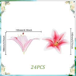 Kunstblume aus PU-Leder und Kunststoff&nbsp;AJEW-WH0696-419B