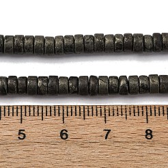 Natürliche Pyrit Perlen Stränge&nbsp;G-L624-I13-2x4mm