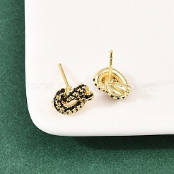 Pendientes de botón con nudo&nbsp;EJEW-C174-01G