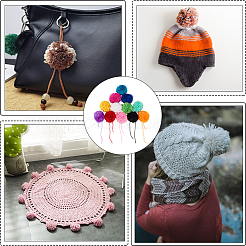 12 Stück 12 Farben DIY Craft Polyester Pom Pom Ball&nbsp;AJEW-CY0002-94