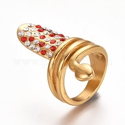 Anillos de dedo de acero inoxidable 304 con revestimiento iónico (IP)&nbsp;RJEW-E157-08G-N