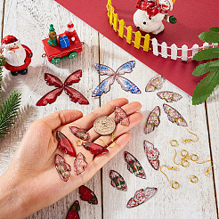 DIY-Ohrring-Sets mit Flügeln aus Epoxidharz zum Thema Weihnachten&nbsp;DIY-TA0010-31