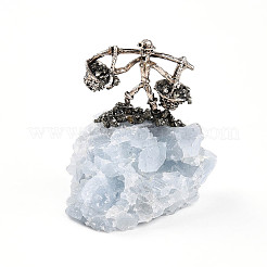 Scultura con base in cluster di cianite naturale&nbsp;G-N347-03B