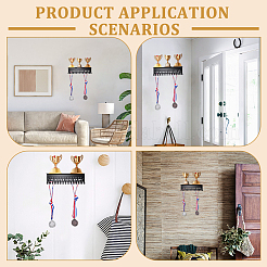 Porta medallas de hierro montado en la pared&nbsp;AJEW-WH0481-661B