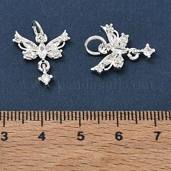 Pendentifs en laiton zircon cubique transparent&nbsp;CU-CBAB0CF-22S