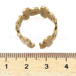 Anillos de puño abiertos ajustables de acero inoxidable 304 para mujer&nbsp;LS-RJEW-U060-03A-G