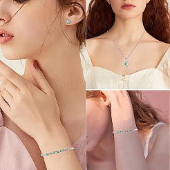 Collana con pendente a torsione di strass e braccialetto di diamanti e orecchini a bottone&nbsp;JEW101H