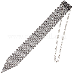1 corbata de red de pesca con rhinestone de resina para mujer&nbsp;AJEW-CY0003-21B
