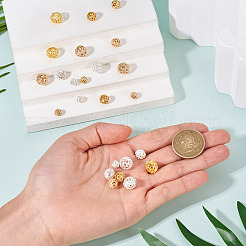 24 pièce de perles en zircone cubique transparentes en laiton plaqué&nbsp;KK-TA0002-59