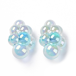 Placcatura uv perline acriliche iridescenti arcobaleno&nbsp;PACR-H001-03