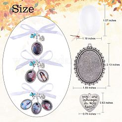 3 pièces 3 breloques de photo de bouquet de mariage de style&nbsp;HJEW-SZ0001-33