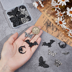 30pcs 6 Arten Halloween-Legierungs-Emaille-Anhänger&nbsp;ENAM-ME0001-26